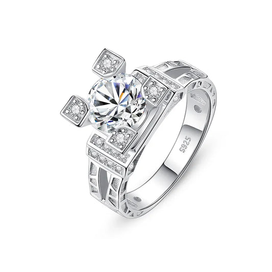 1.5 Carat Engagement Wedding Ring Diamond Jewelry Moissanite Diamond Wedding Band Rings